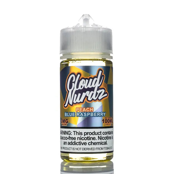 Cloud Nurdz E-Liquid - Peach Blue Raspberry - 100ml - Black Coral